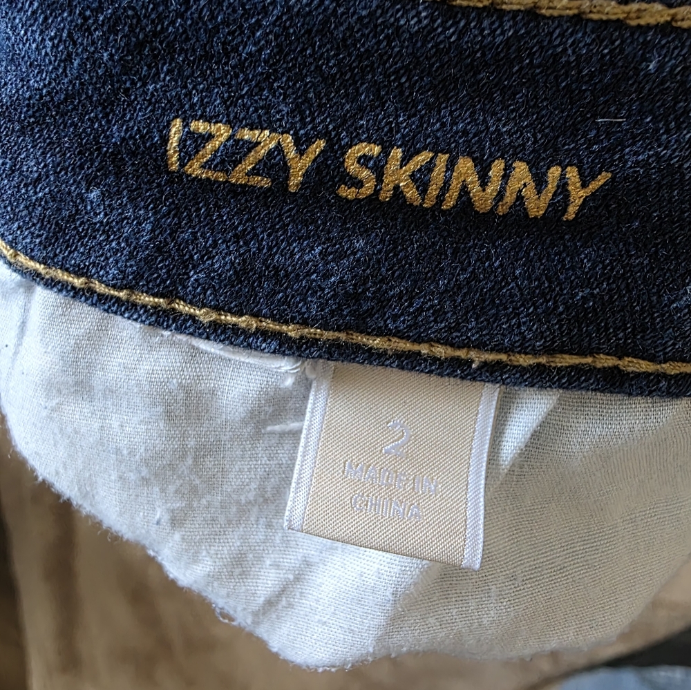 * Michael Kors Women's Jeans Izzy Skinny Sz 2 Dark Wash Blue Stretch Premium - Picture 7 of 7